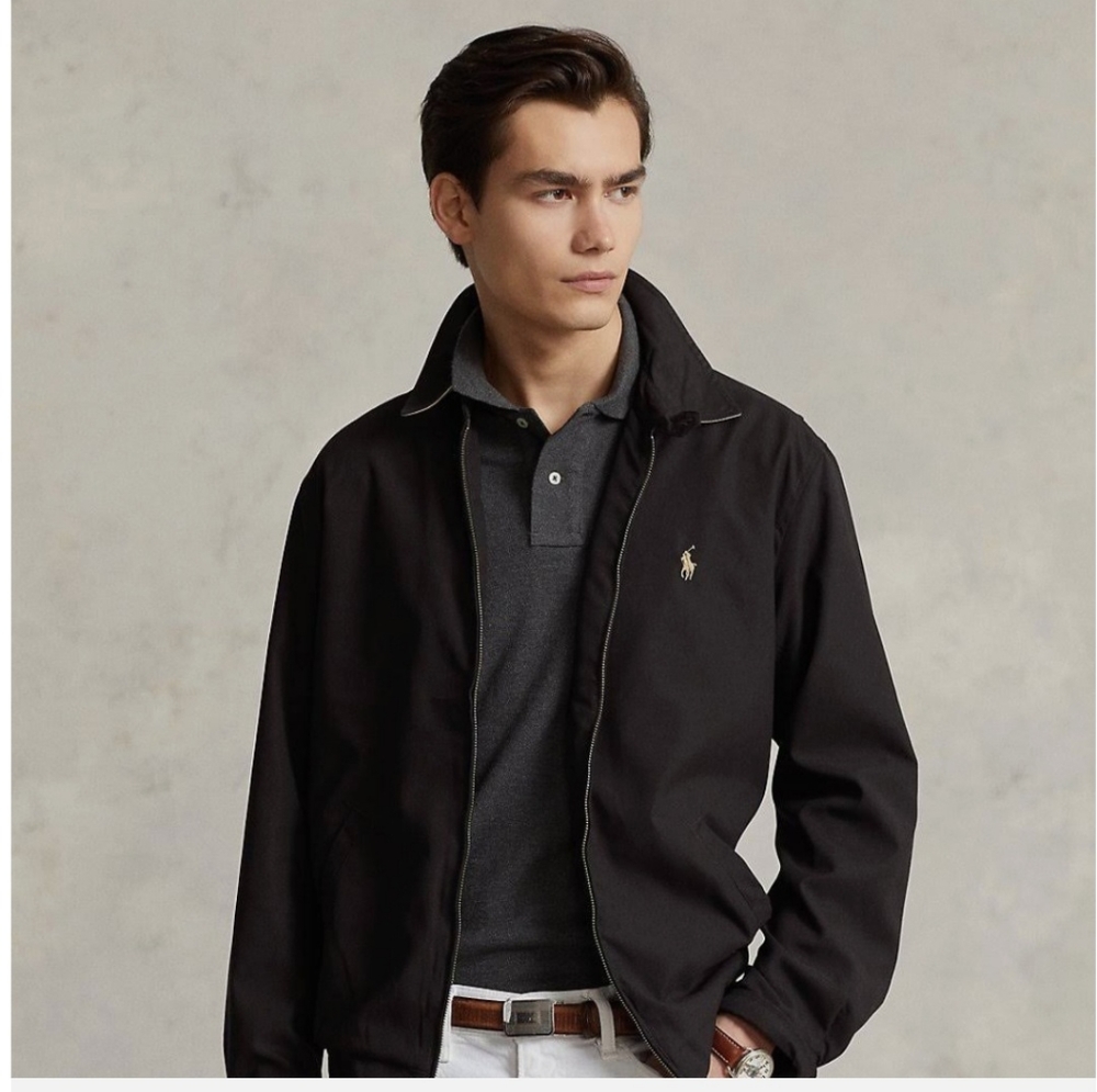 Polo Ralph Lauren Men's Bi-Swing Jacket Black Full Zip Long Sleeve XXL